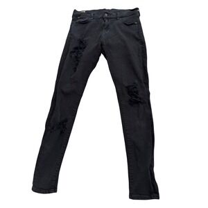 Polo Ralph Lauren Black Distressed Skinny Jeans Mens Size 32x30
